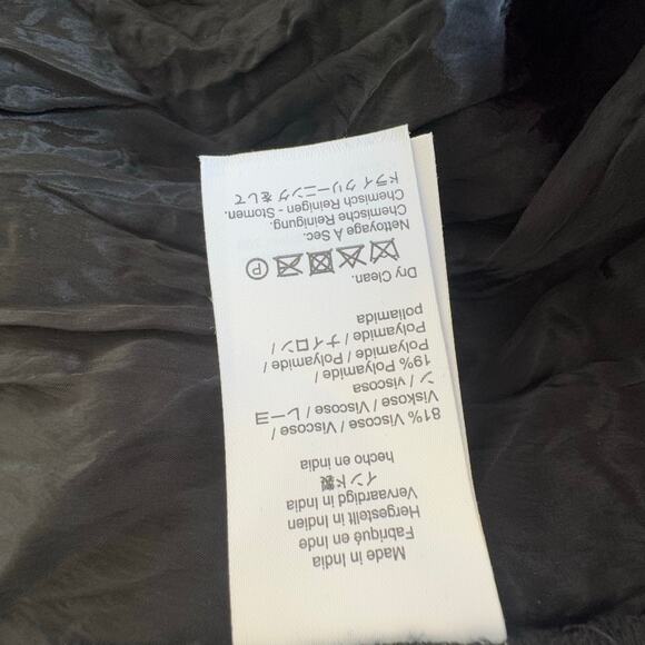 J. Crew Women's Palermo Dress in Viscose-Blend Crinkle Black Size Large NWT - Picture 9 of 15